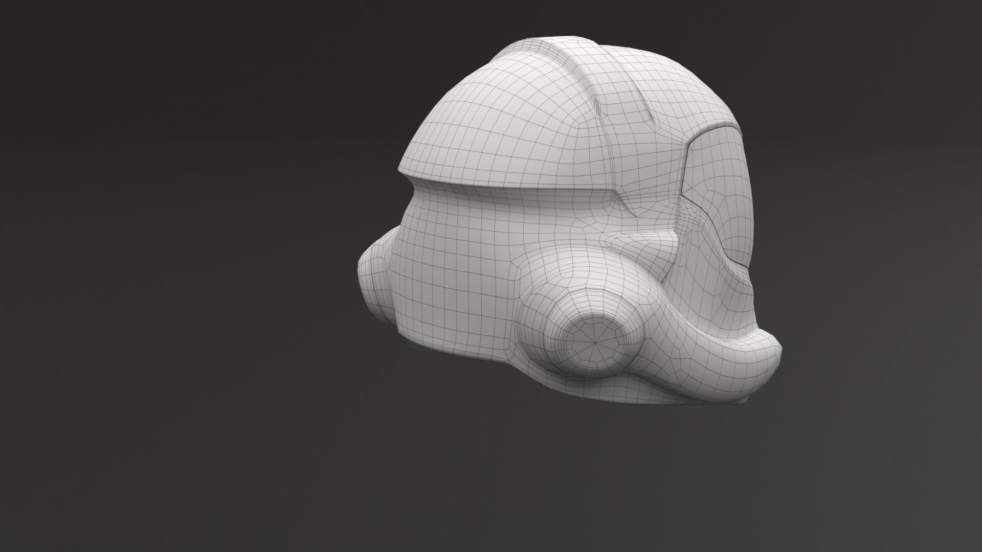 Sci-fi Helmet Low-poly 3D model_11