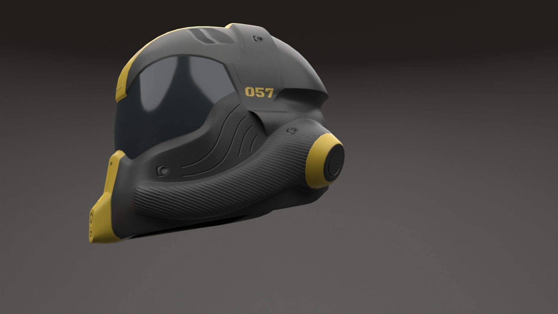Sci-fi Helmet Low-poly 3D model_6
