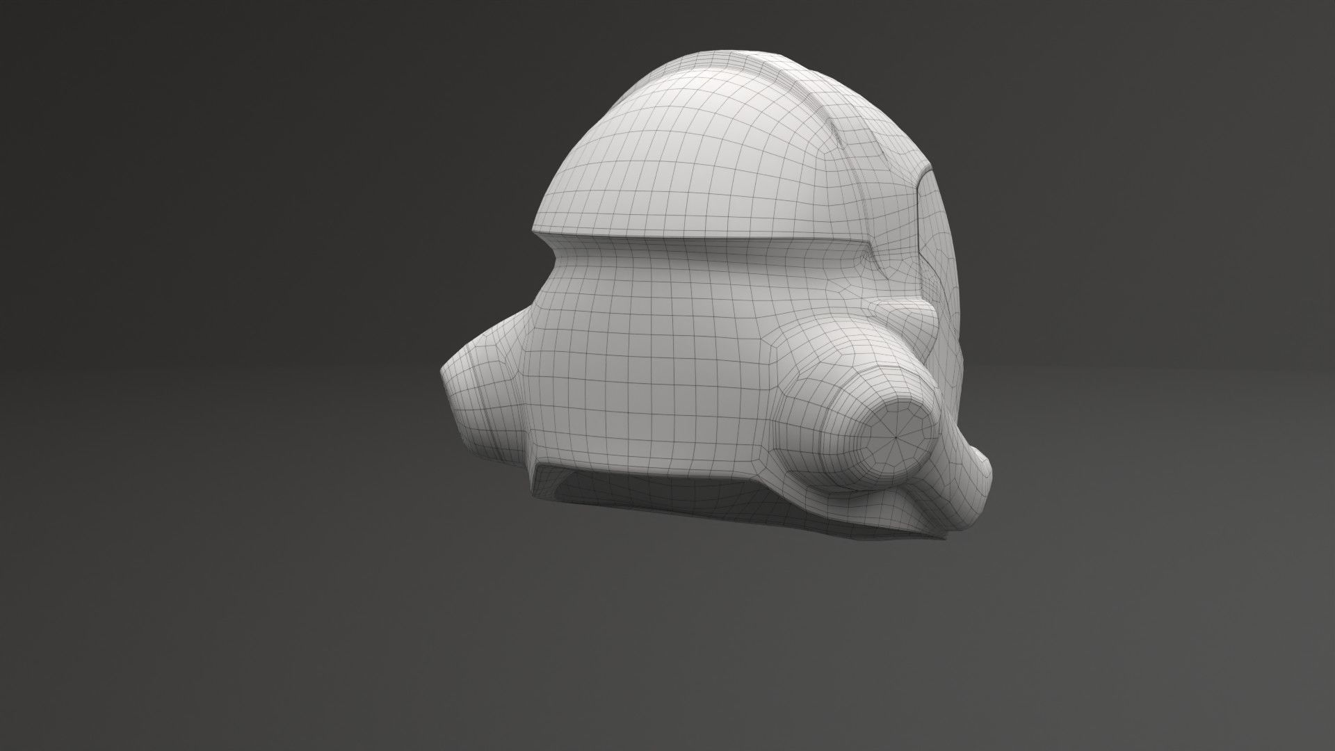 Sci-fi Helmet Low-poly 3D model_10