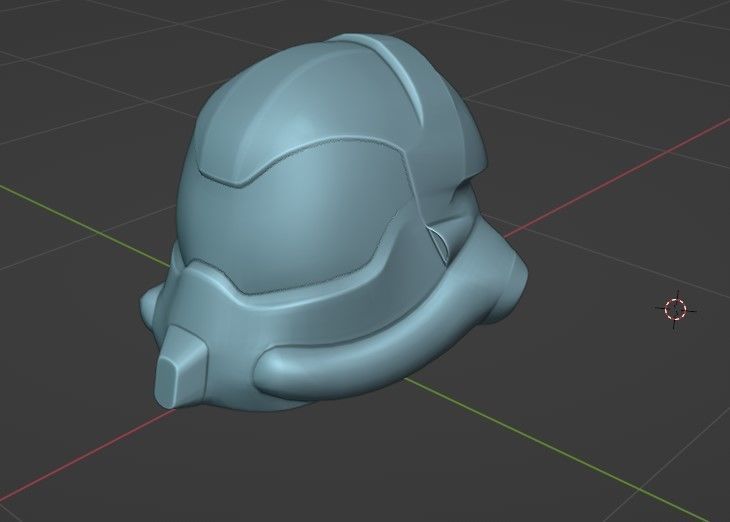 Sci-fi Helmet Low-poly 3D model_16