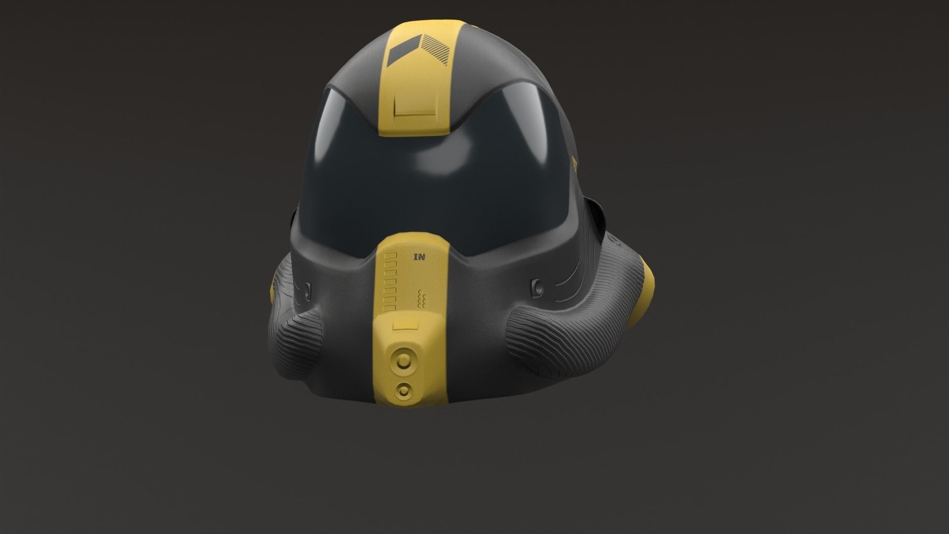 Sci-fi Helmet Low-poly 3D model_4