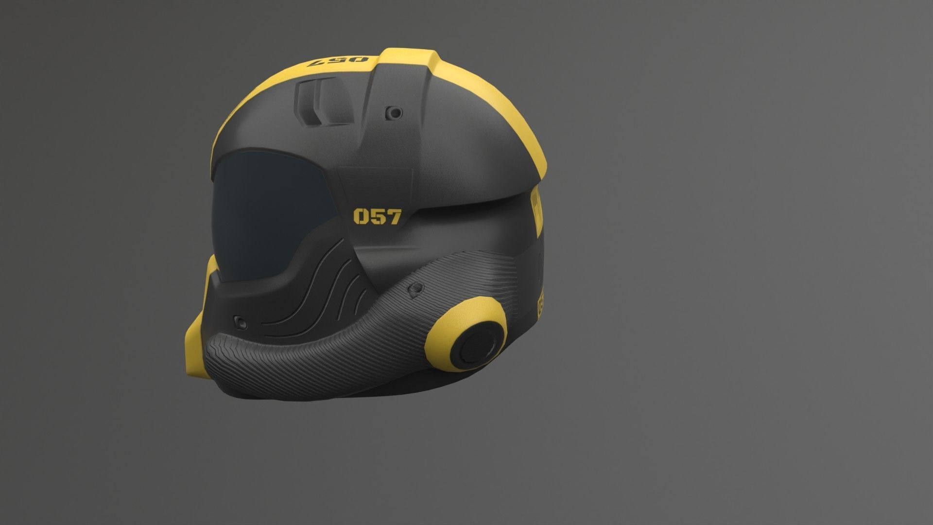 Sci-fi Helmet Low-poly 3D model_7