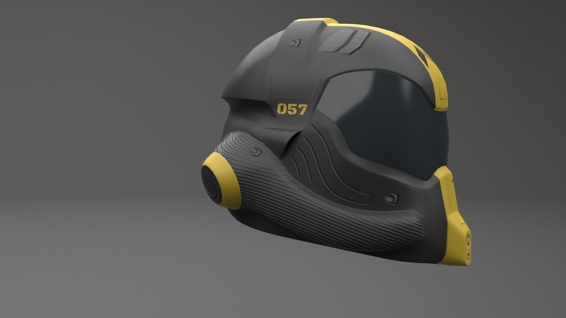 Sci-fi Helmet Low-poly 3D model_2