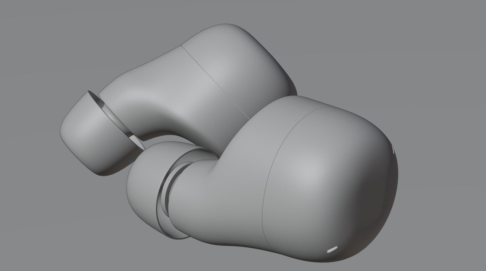wireless earphones Low-poly 3D model_4