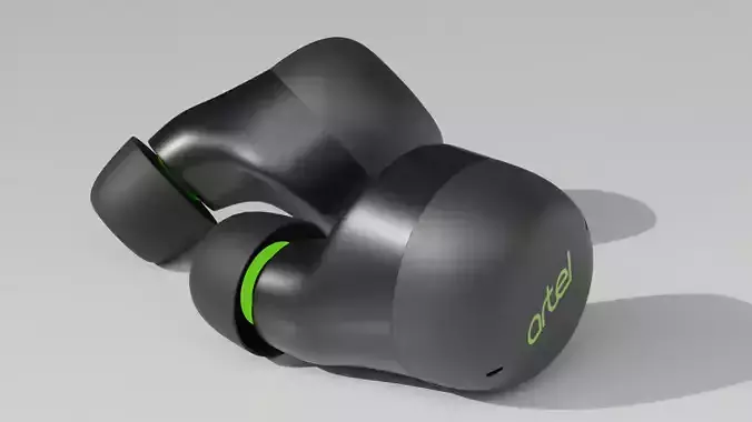 wireless earphones Low-poly 3D model