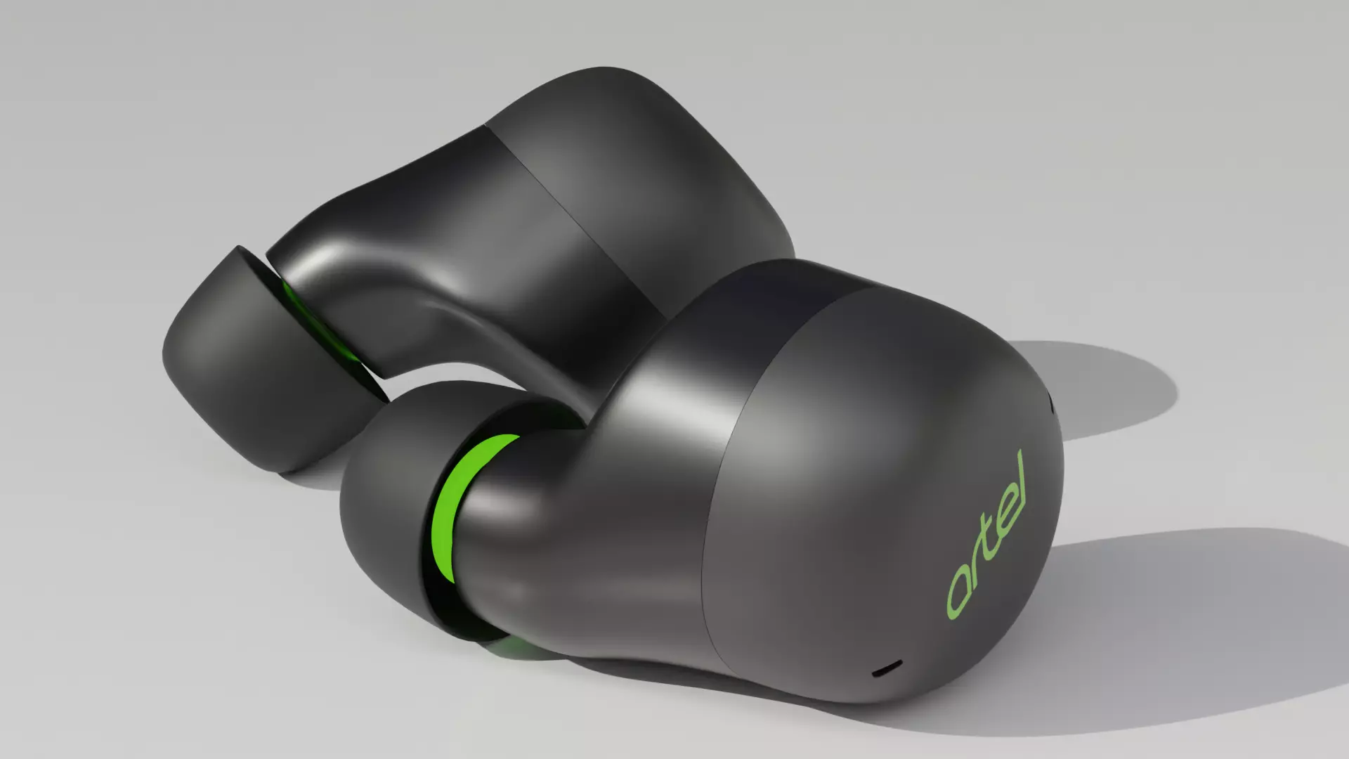 wireless earphones Low-poly 3D model_0
