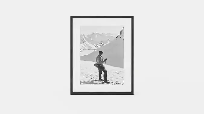 Good trip - Black and white photograph printed on photo paper Low-poly 3D model