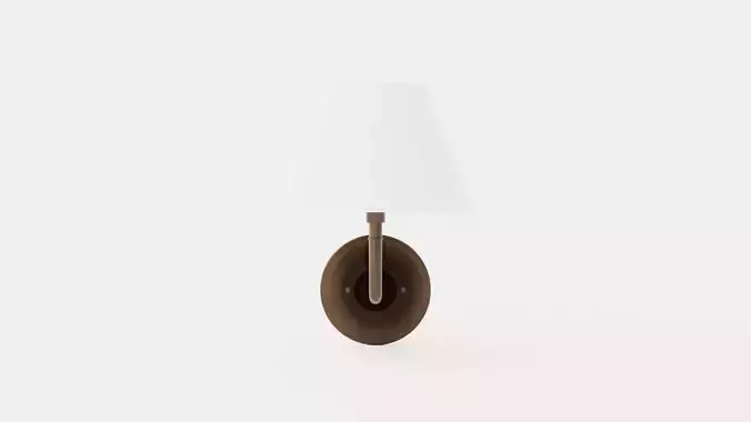 Signature No1 Wall Lamp - Rustic Bronze - White Lampshade