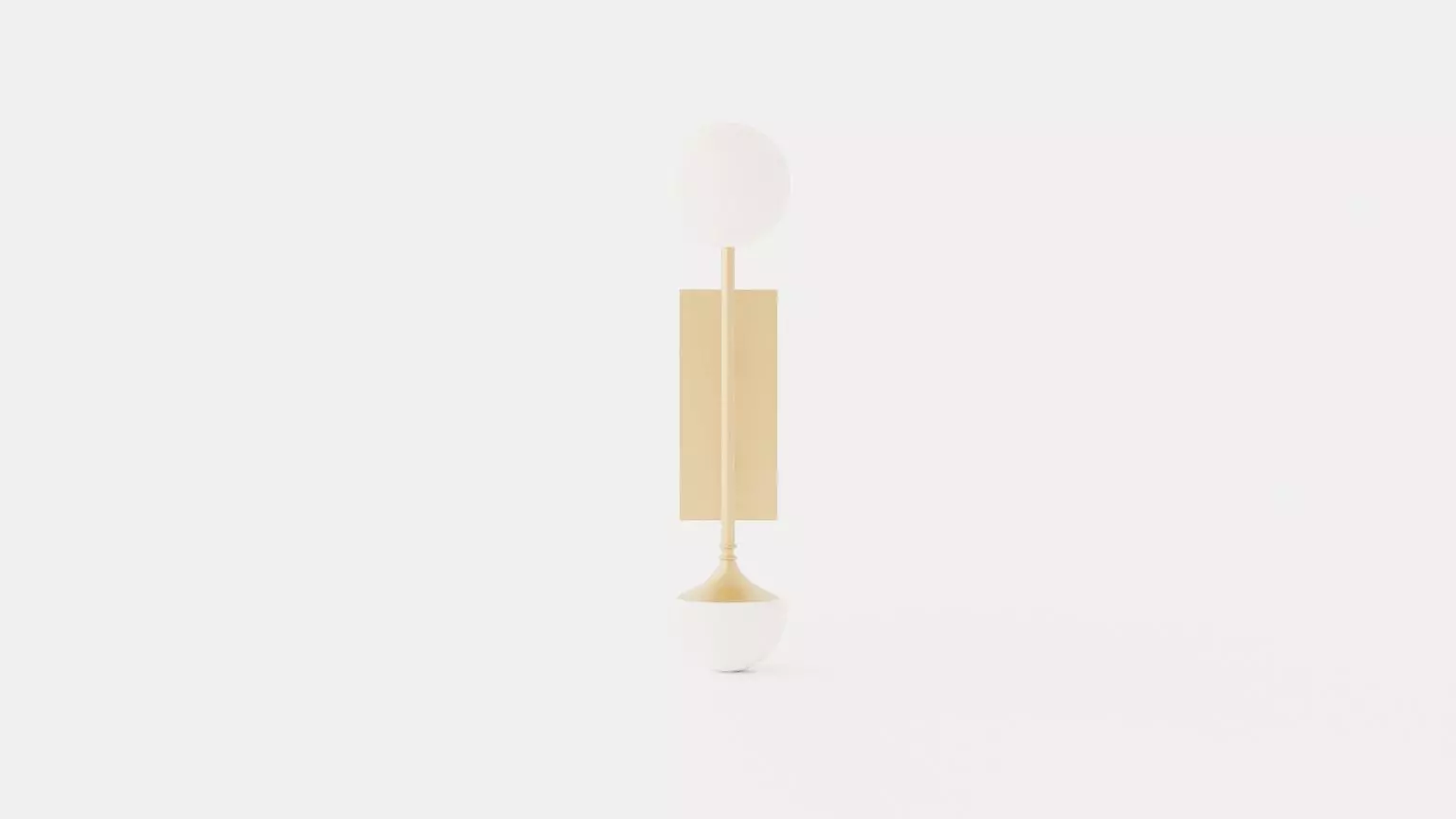 Fleming Wall lamp - Gold Low-poly 3D model_0