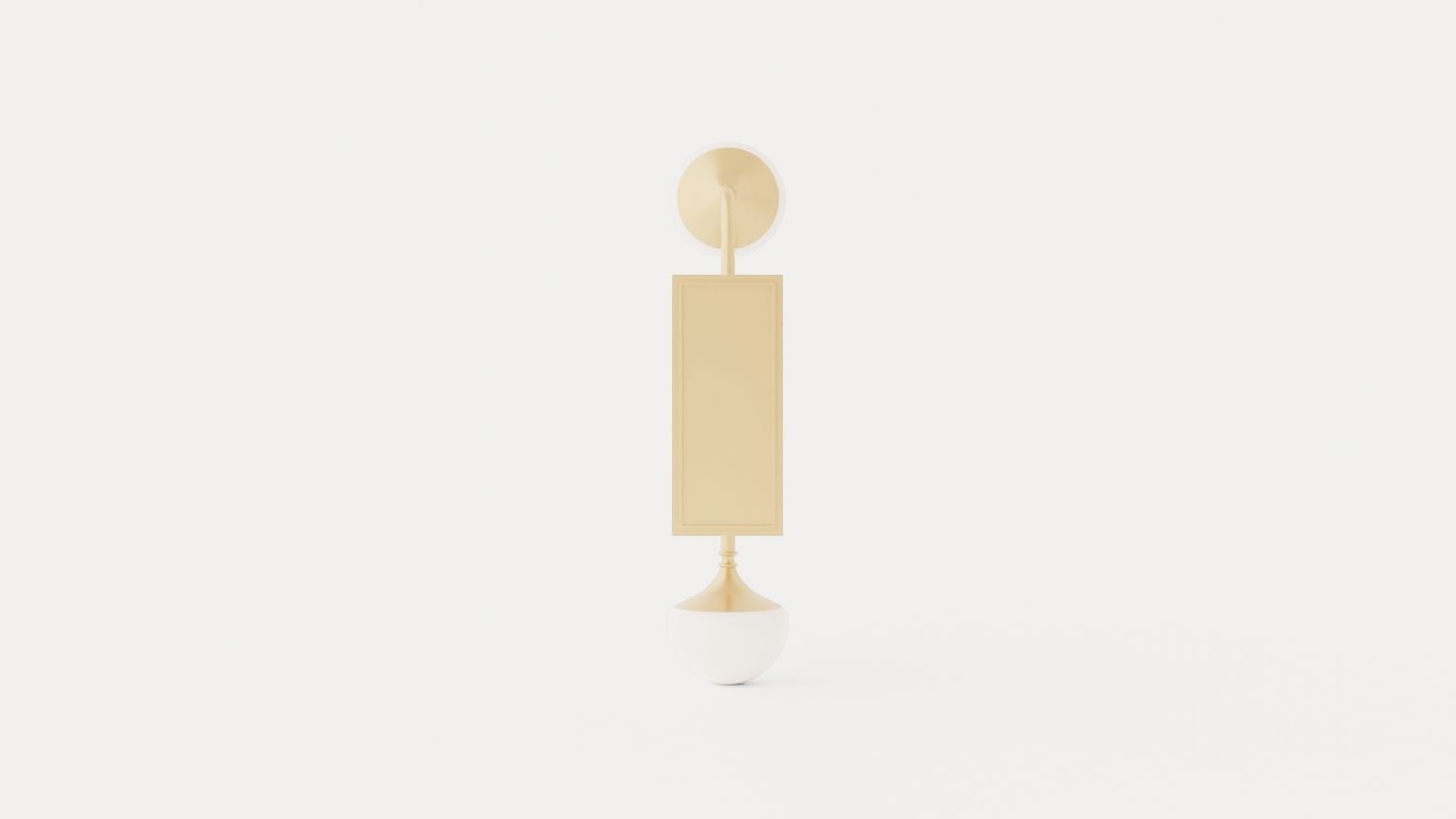 Fleming Wall lamp - Gold Low-poly 3D model_4