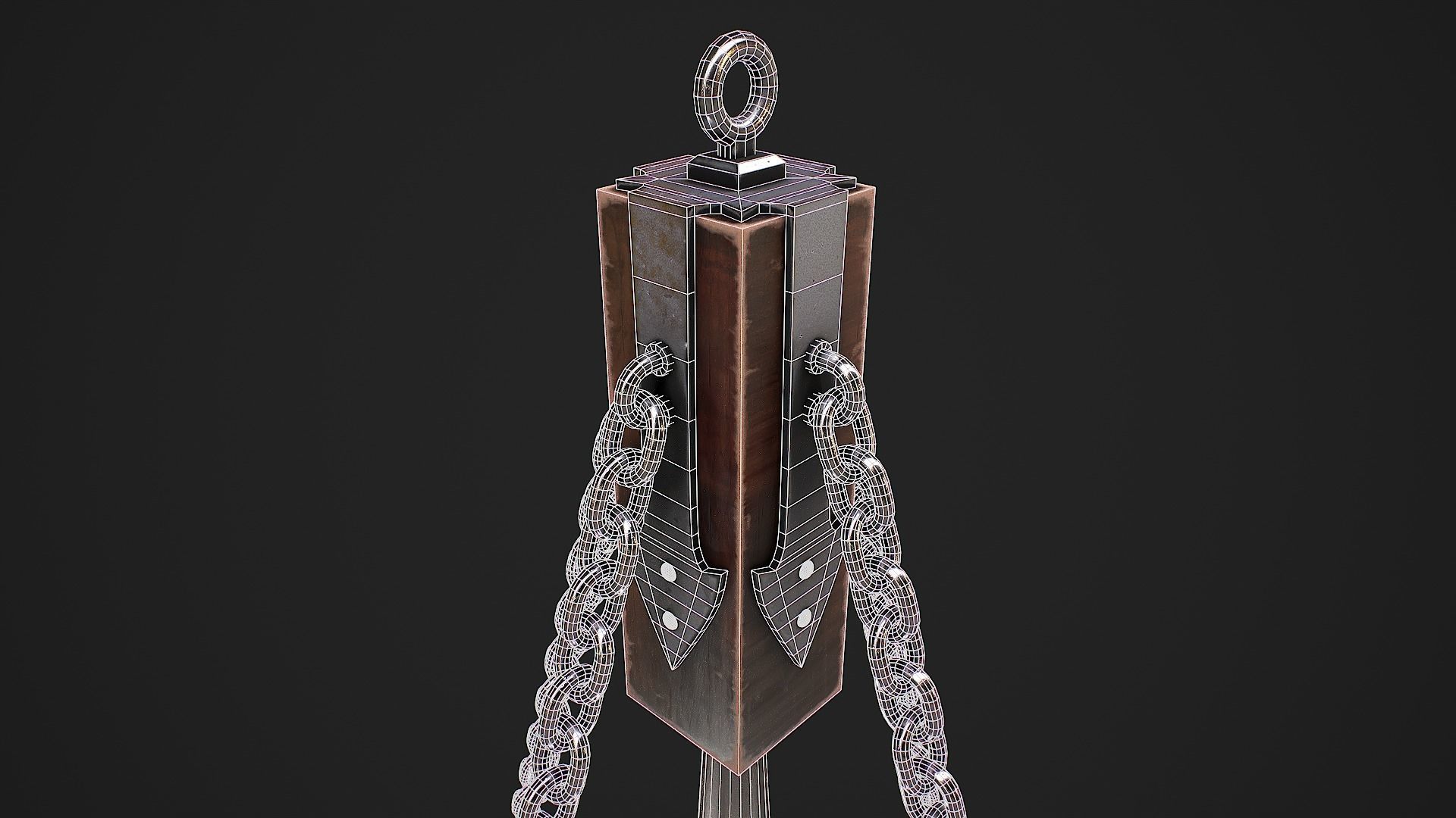 Forged chandelier 1 3D model Low-poly 3D model_10