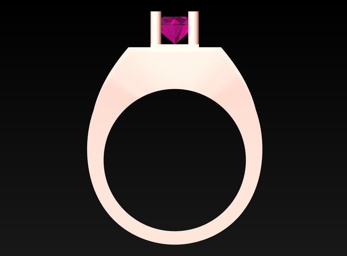 Diamond Ring - Mens Rings - N229458 3D print model_6