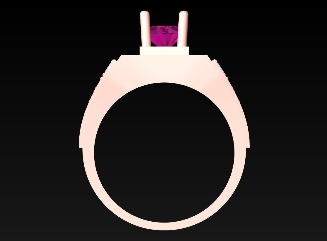 Diamond Ring - Mens Rings - N229904 3D print model_6