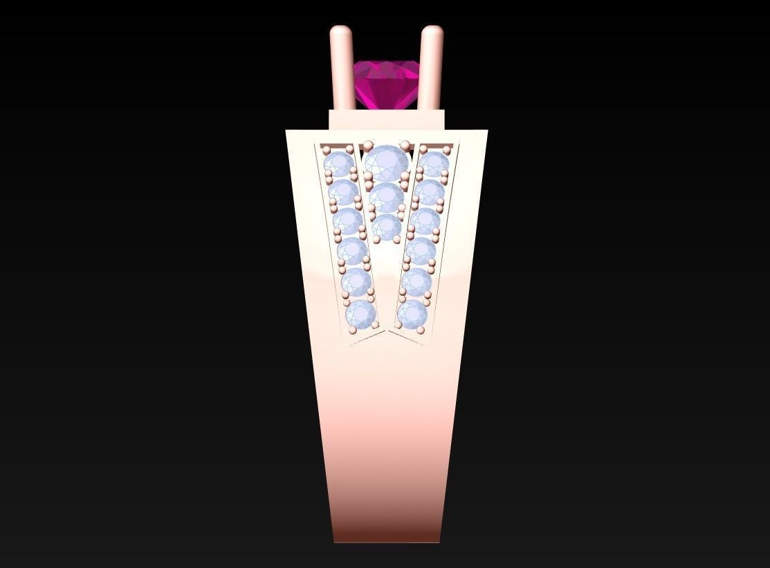 Diamond Ring - Mens Rings - N229904 3D print model_5