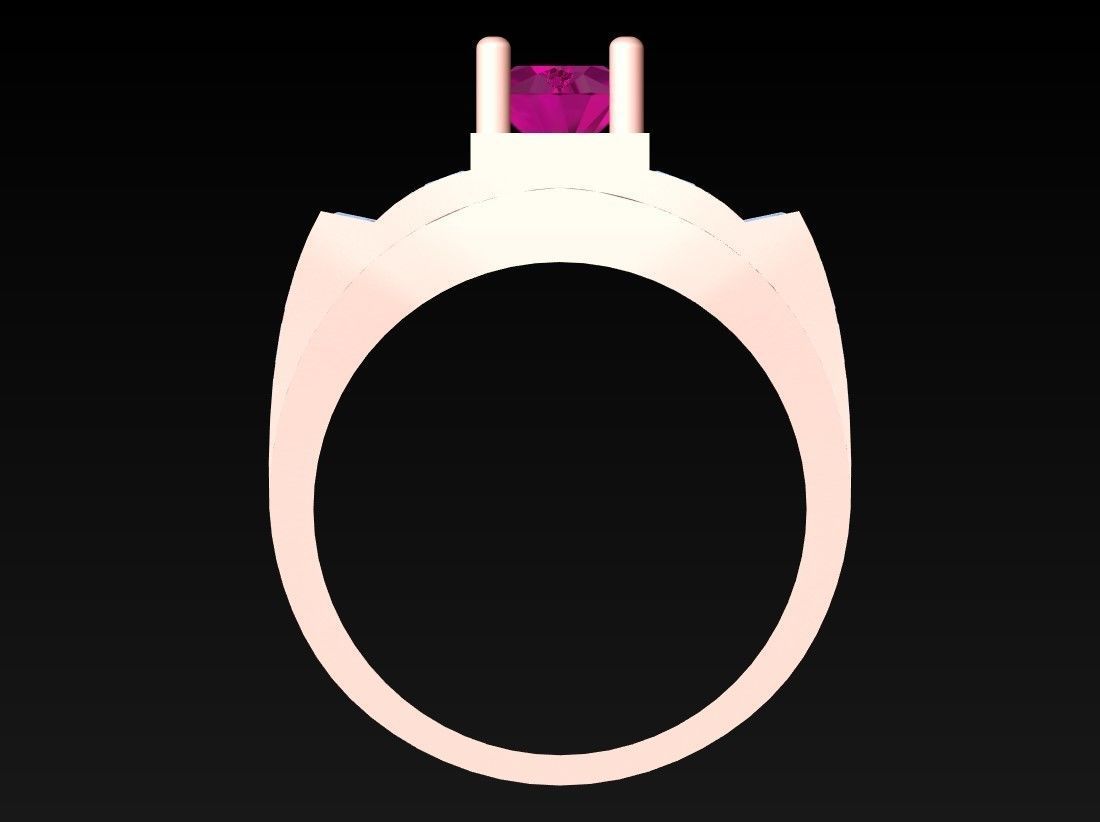 Diamond Ring - Mens Rings - N229918 3D print model_6