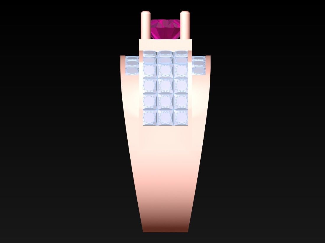 Diamond Ring - Mens Rings - N229918 3D print model_5