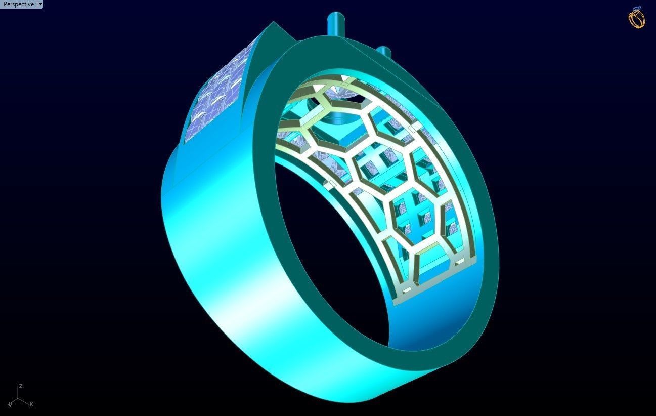 Diamond Ring - Mens Rings - N229918 3D print model_8