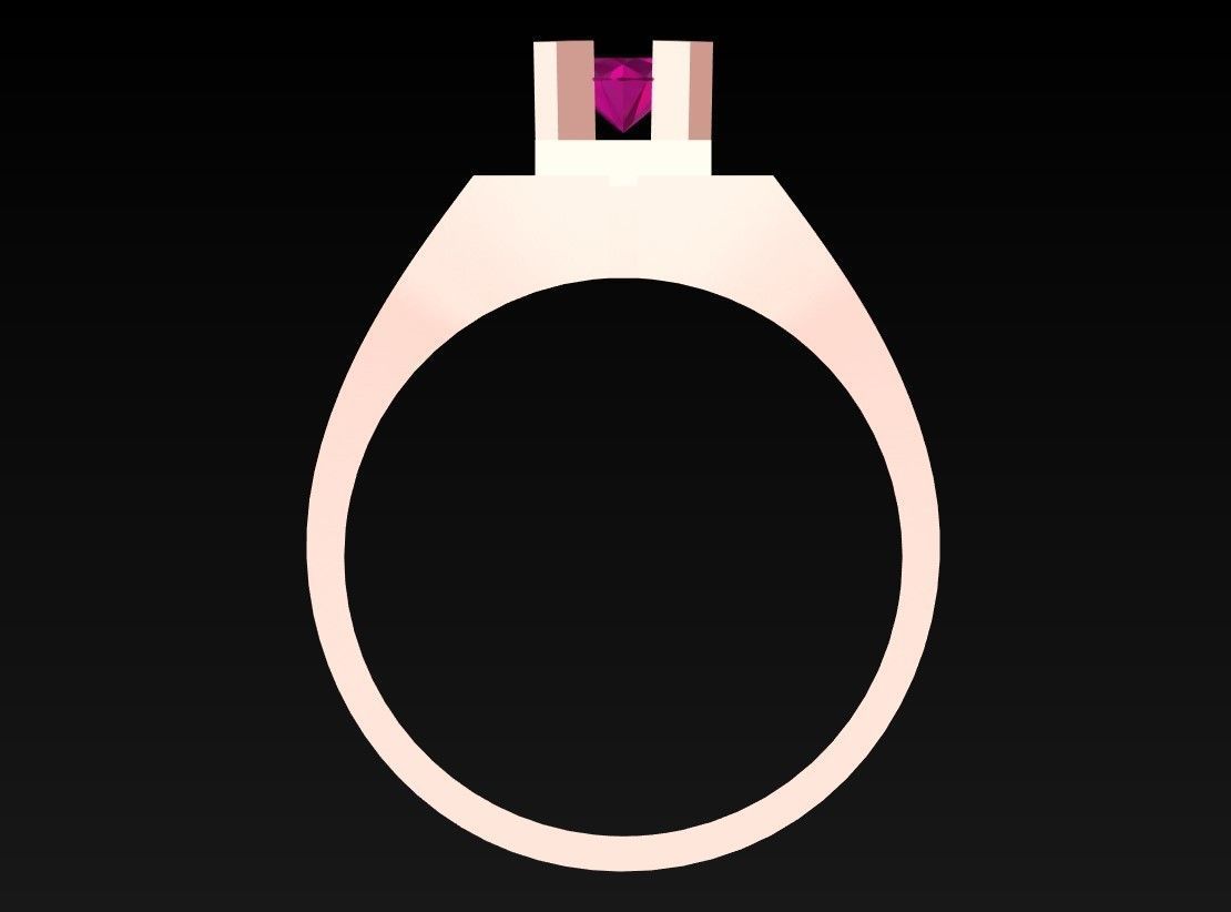 Diamond Ring - Mens Rings - N230141 3D print model_6