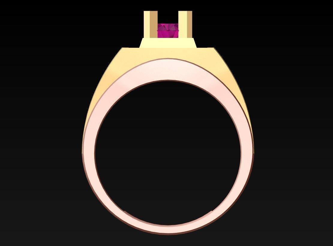 Diamond Ring - Mens Rings - N229923 3D print model_6