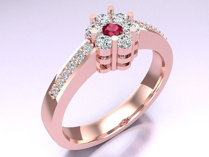 Diamond Ring - Womens Rings - N229358 3D print model