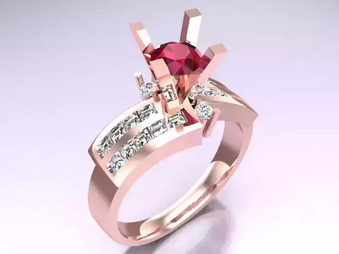 Diamond Ring - Womens Rings - N229432 3D print model