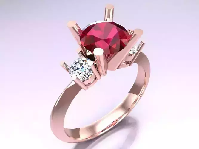 Diamond Ring - Womens Rings - N229448 3D print model