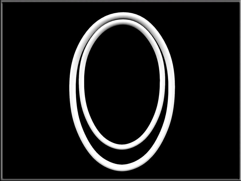 Dual Open Oval Drop Ring Low-poly 3D model_5