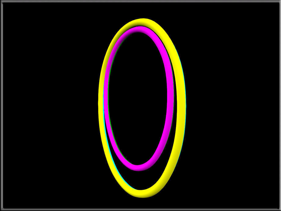 Dual Open Oval Drop Ring Low-poly 3D model_6