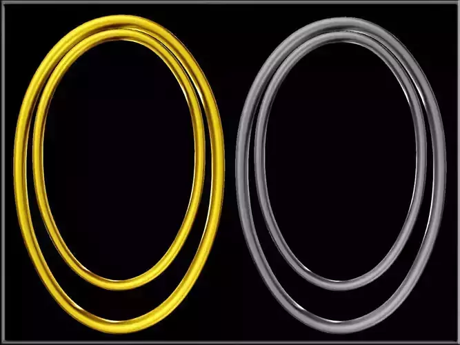 Dual Open Oval Drop Ring