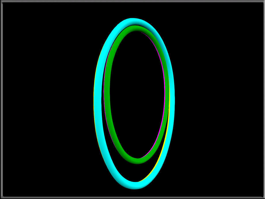 Dual Open Oval Drop Ring Low-poly 3D model_7