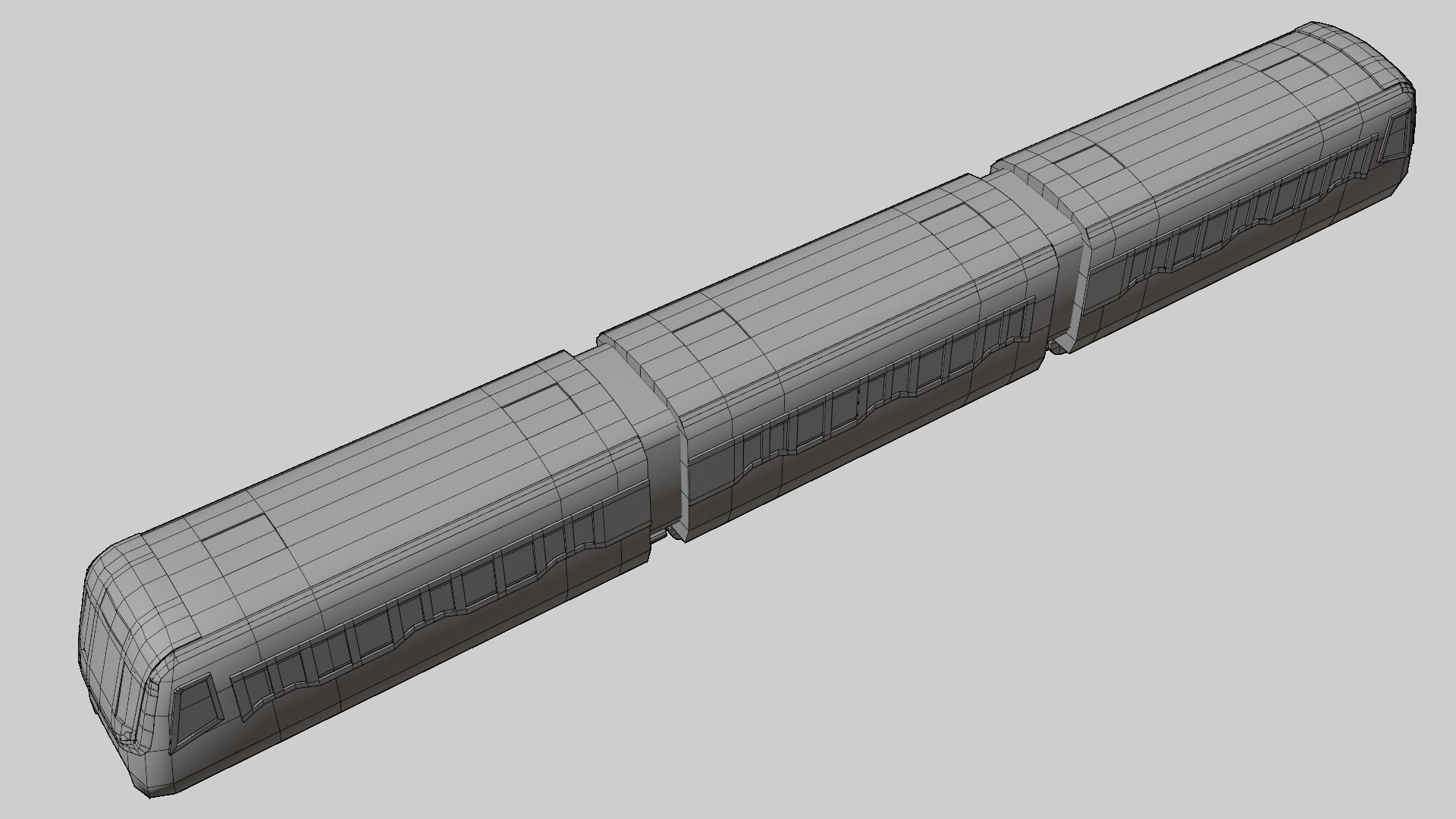 BTS Skytrain cartoon low poly 3D model_13