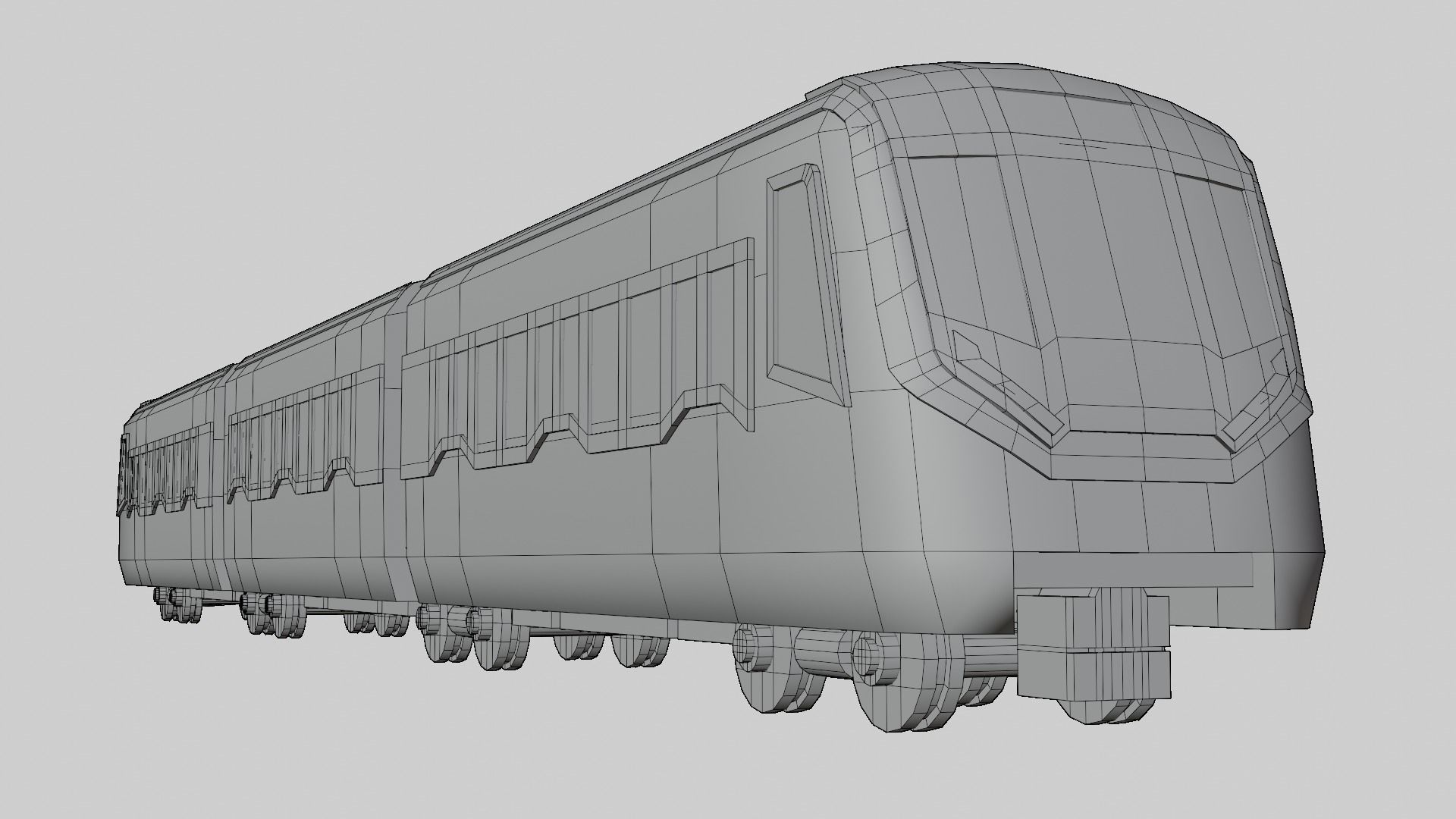 BTS Skytrain cartoon low poly 3D model_11