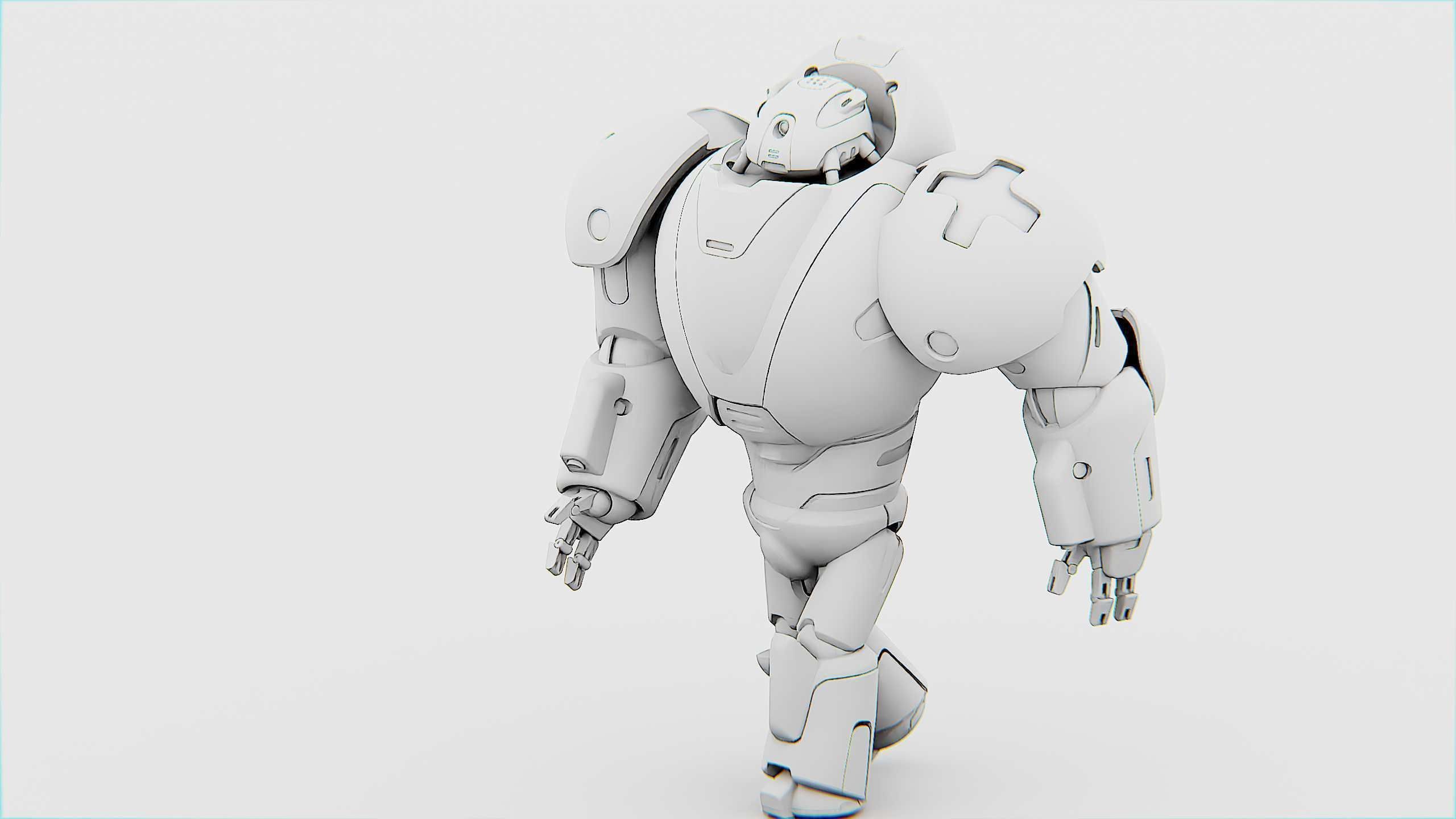 COMBAT DROID M-3000 Rigged for Unreal Engine - Unity - MIXAMO 3D model_33