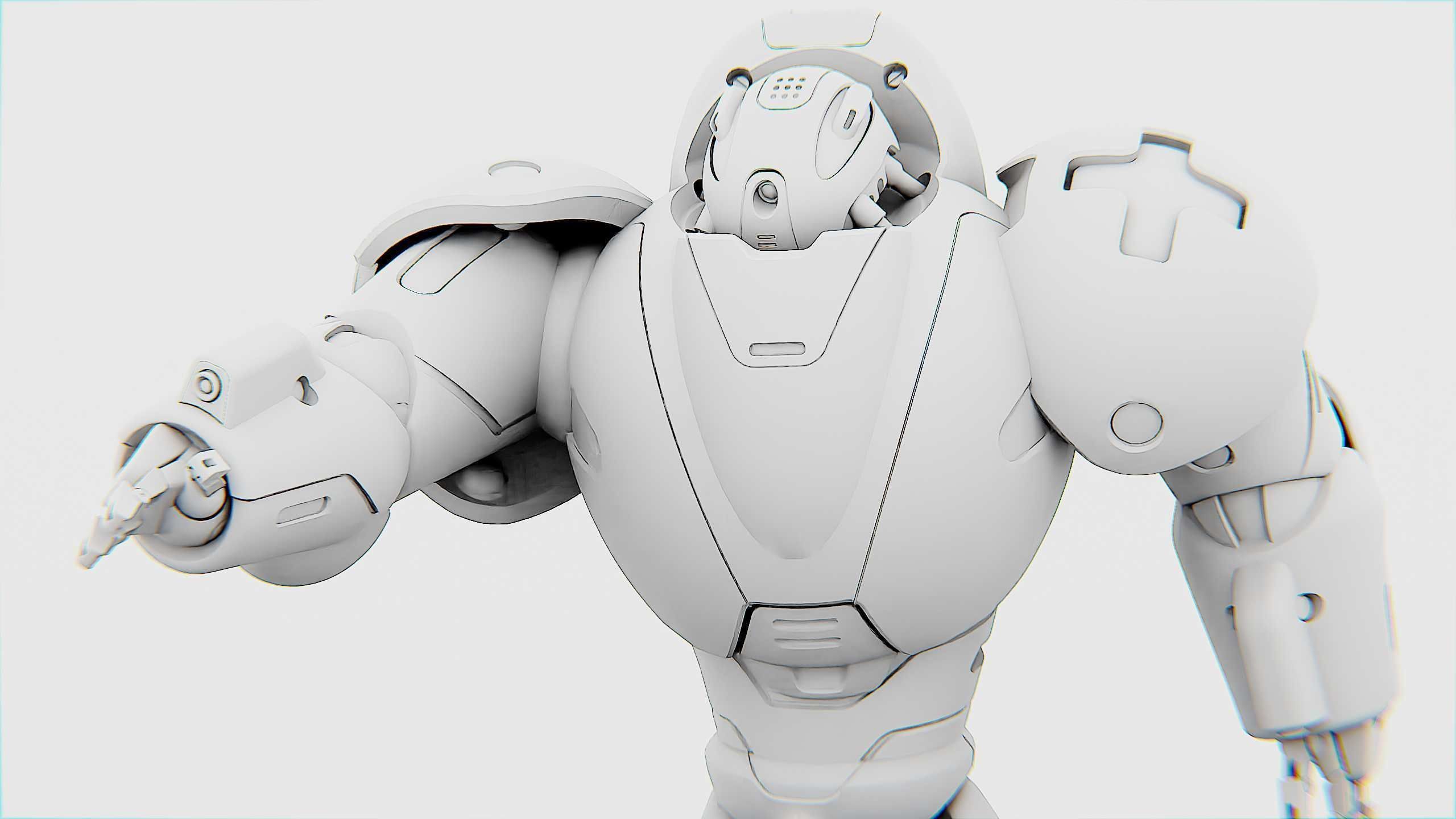 COMBAT DROID M-3000 Rigged for Unreal Engine - Unity - MIXAMO 3D model_35