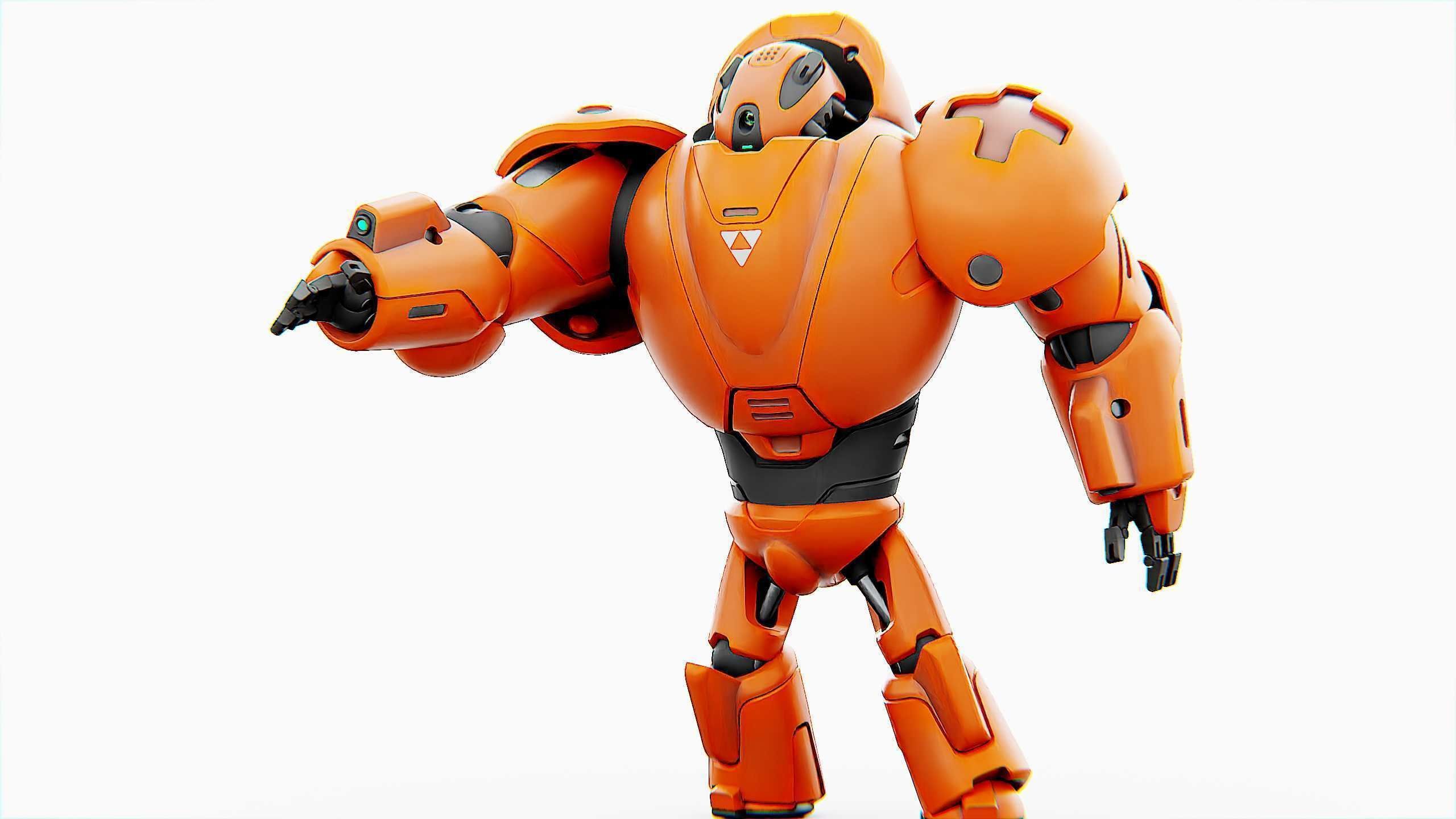 COMBAT DROID M-3000 Rigged for Unreal Engine - Unity - MIXAMO 3D model_3