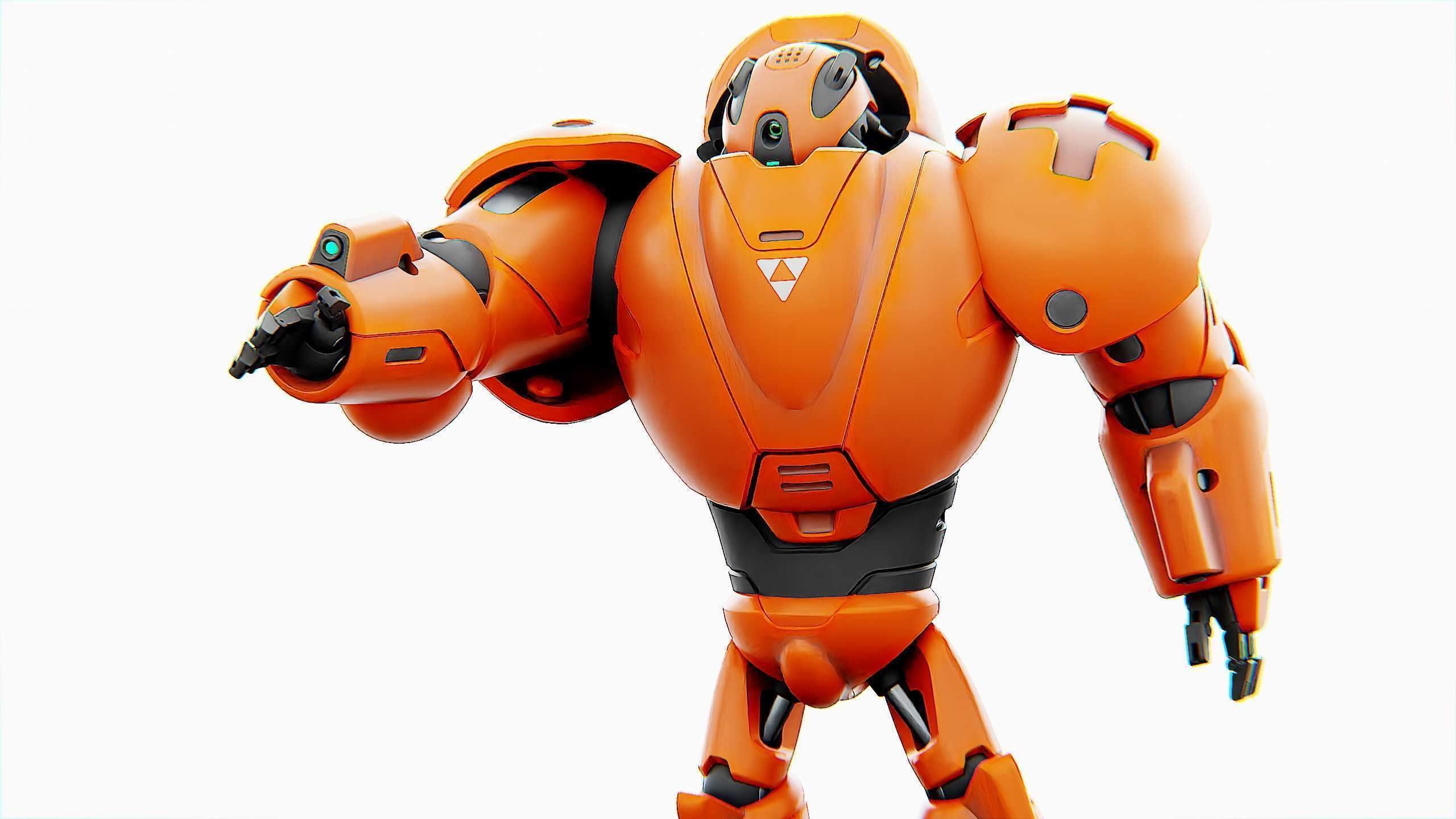 COMBAT DROID M-3000 Rigged for Unreal Engine - Unity - MIXAMO 3D model_2