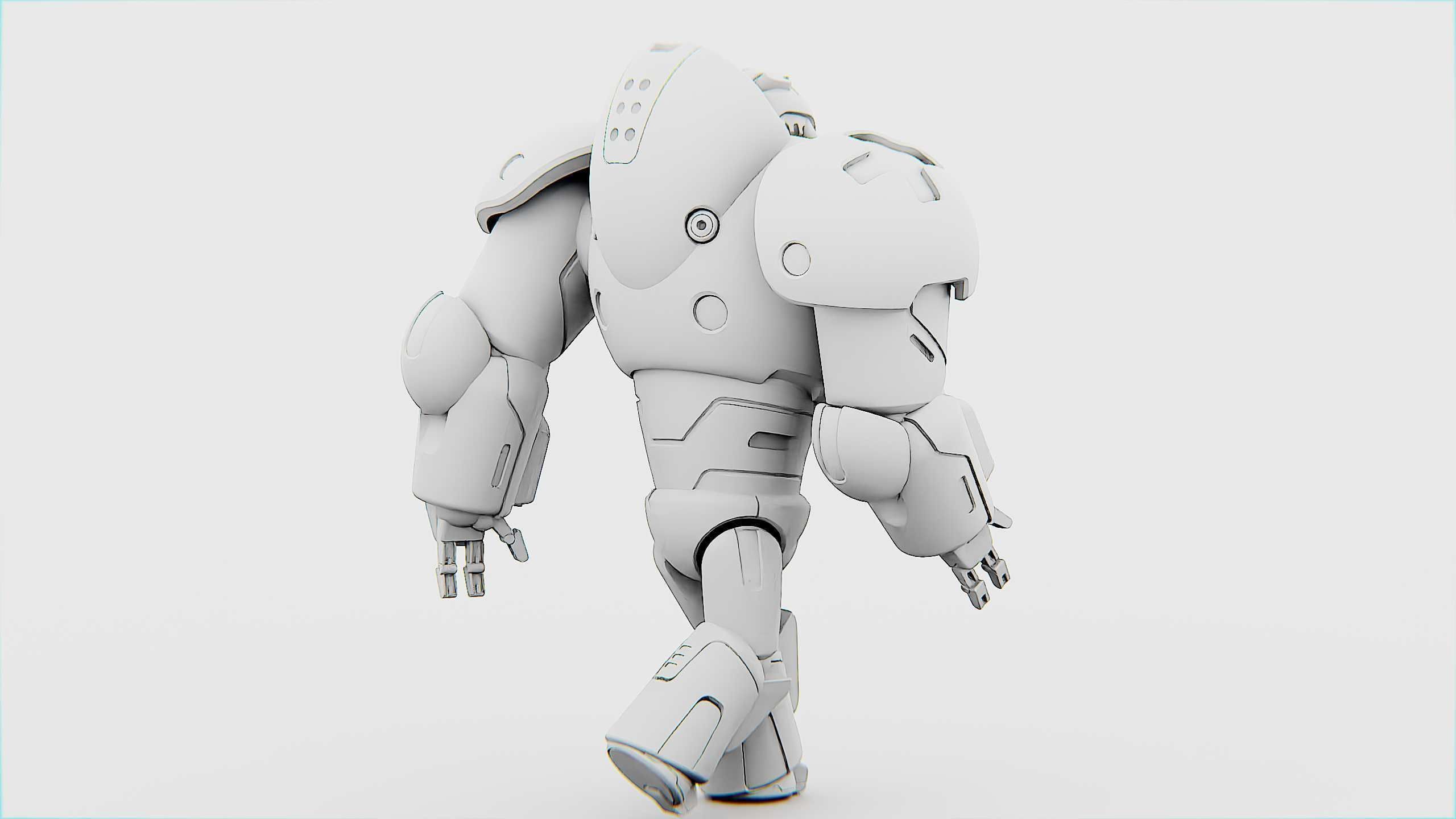 COMBAT DROID M-3000 Rigged for Unreal Engine - Unity - MIXAMO 3D model_34