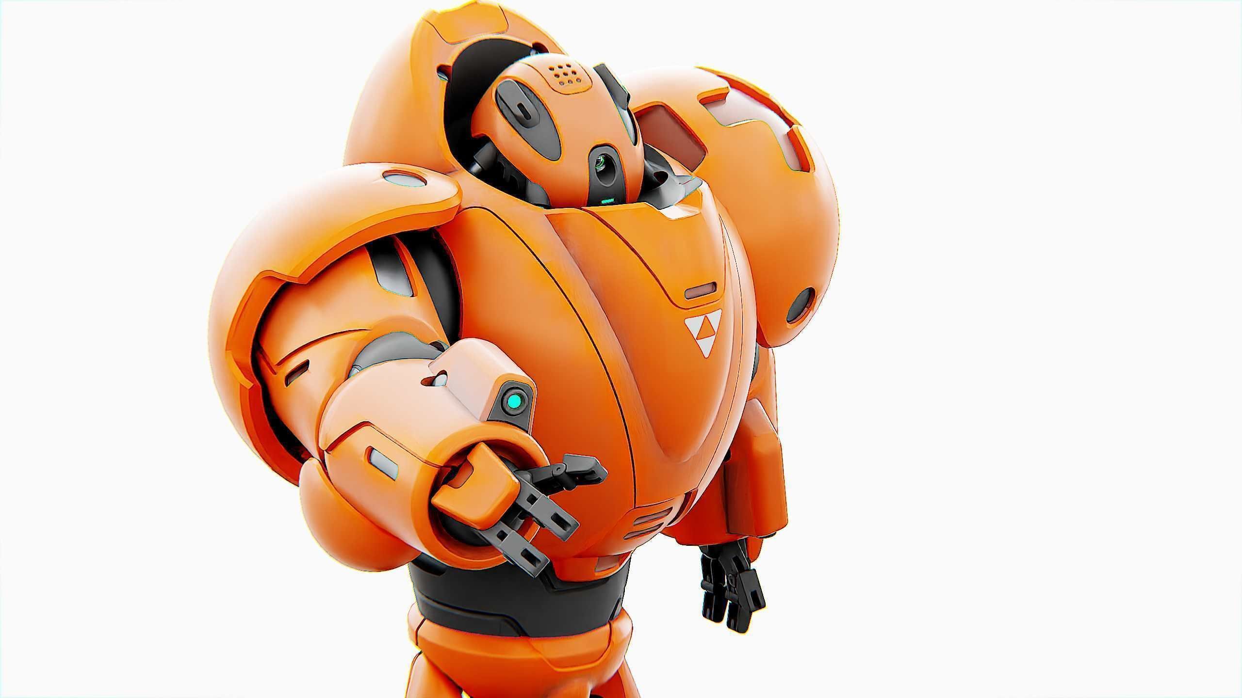 COMBAT DROID M-3000 Rigged for Unreal Engine - Unity - MIXAMO 3D model_19