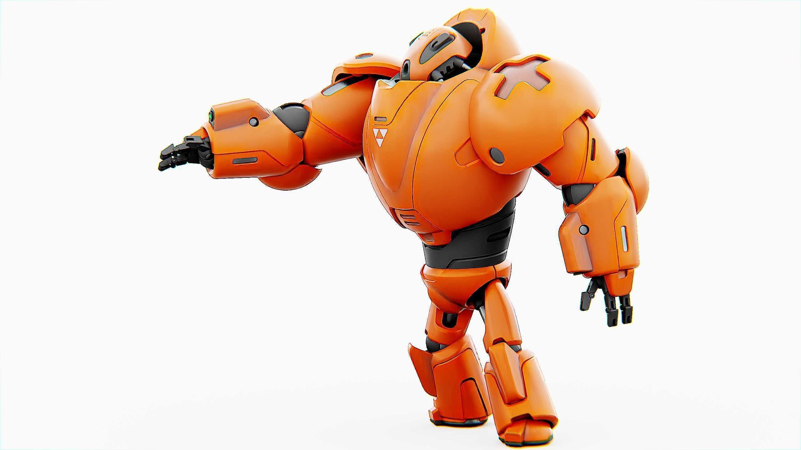 COMBAT DROID M-3000 Rigged for Unreal Engine - Unity - MIXAMO 3D model_5