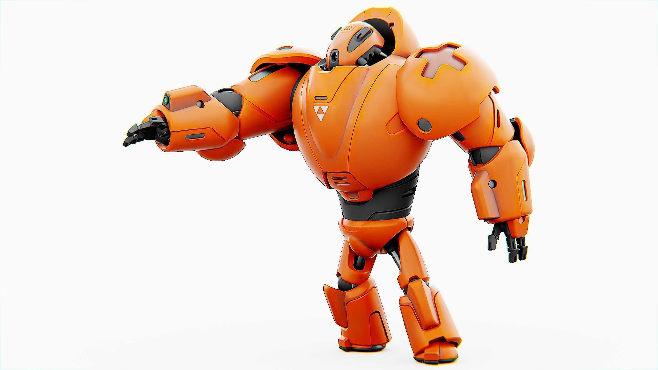 COMBAT DROID M-3000 Rigged for Unreal Engine - Unity - MIXAMO 3D model_4