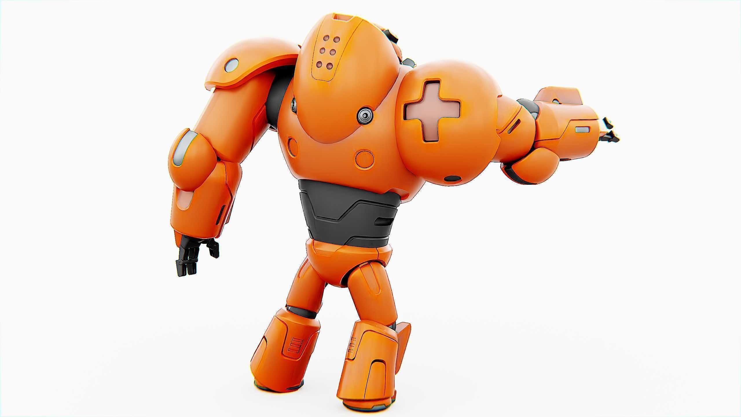 COMBAT DROID M-3000 Rigged for Unreal Engine - Unity - MIXAMO 3D model_15
