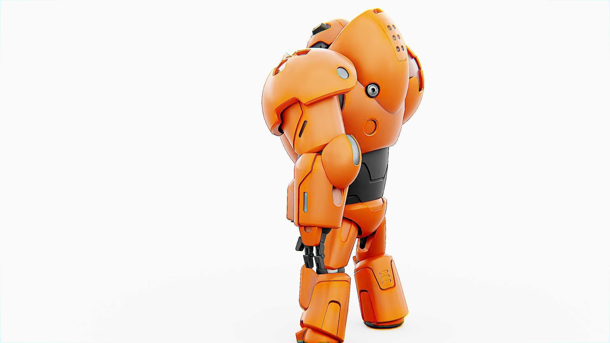 COMBAT DROID M-3000 Rigged for Unreal Engine - Unity - MIXAMO 3D model_10