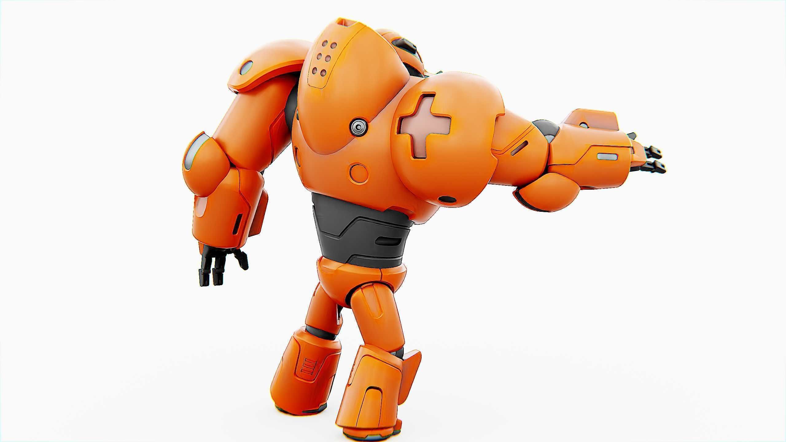 COMBAT DROID M-3000 Rigged for Unreal Engine - Unity - MIXAMO 3D model_16