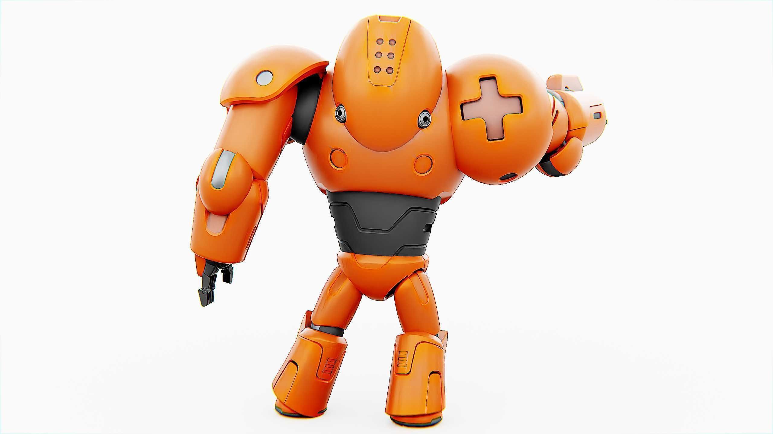 COMBAT DROID M-3000 Rigged for Unreal Engine - Unity - MIXAMO 3D model_14