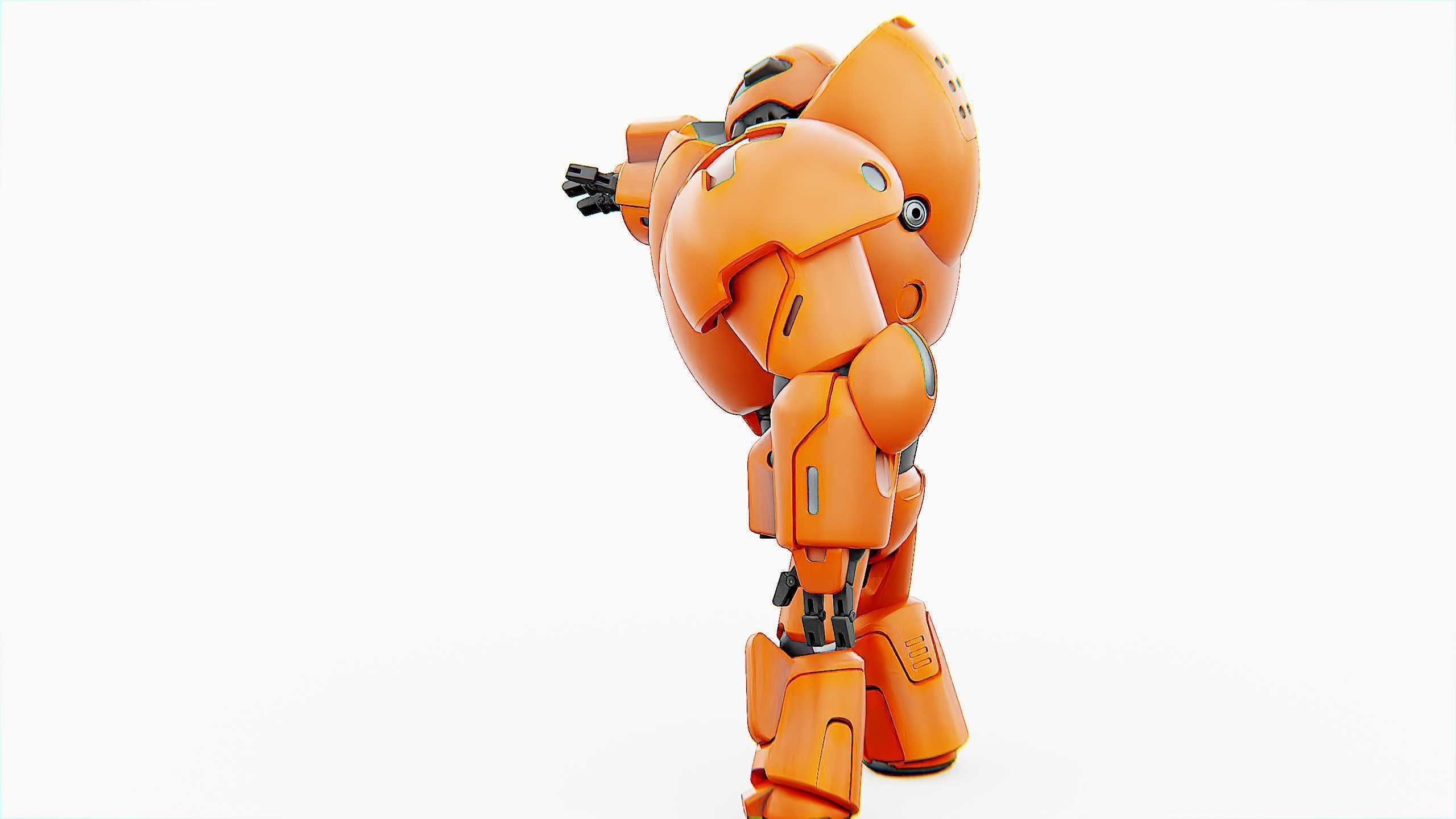 COMBAT DROID M-3000 Rigged for Unreal Engine - Unity - MIXAMO 3D model_9