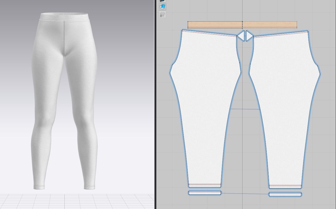 Womens Legging 3d Model 3D model_2