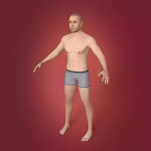 FK-IK Rigged Man Low-poly 3D model