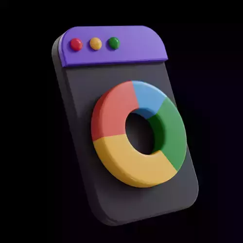 Animated Business Analytics 3D Models Icon No 14 3D model