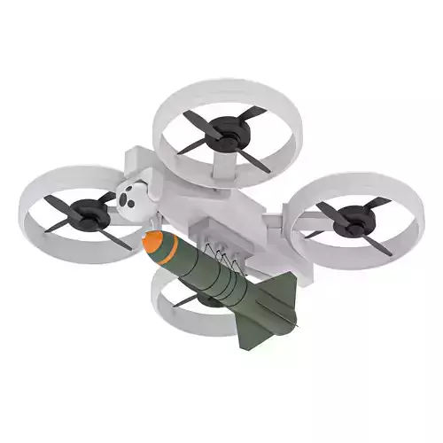 Military Quadrocopter Drone 3D model