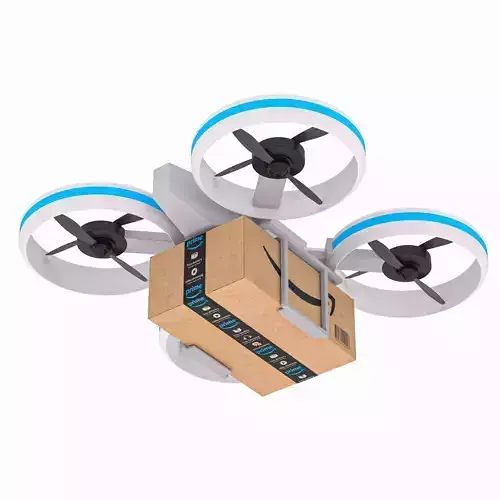 Amazon Quadrocopter Drone Delivery 3D model